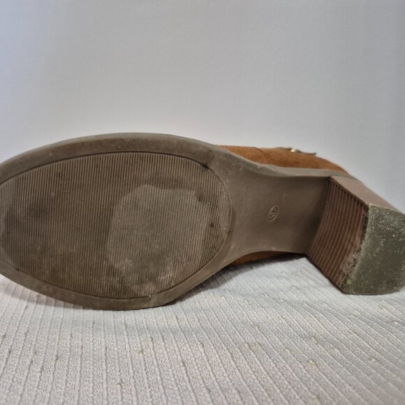 Rusty Brown Faux Suede Booties - Picture 8 of 12